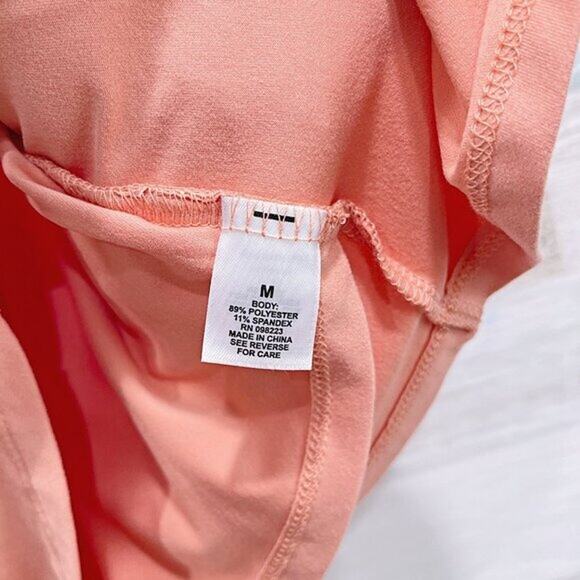 FREELY Cut Out Surplice Back Yoga Tank Orange Activewear Gym Womens Medium - Picture 5 of 5